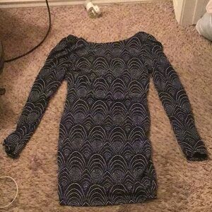 Size XL 

Long sleeve dress Navy blue